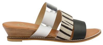 Zebra 'Rockwall' slip on strappy sandals